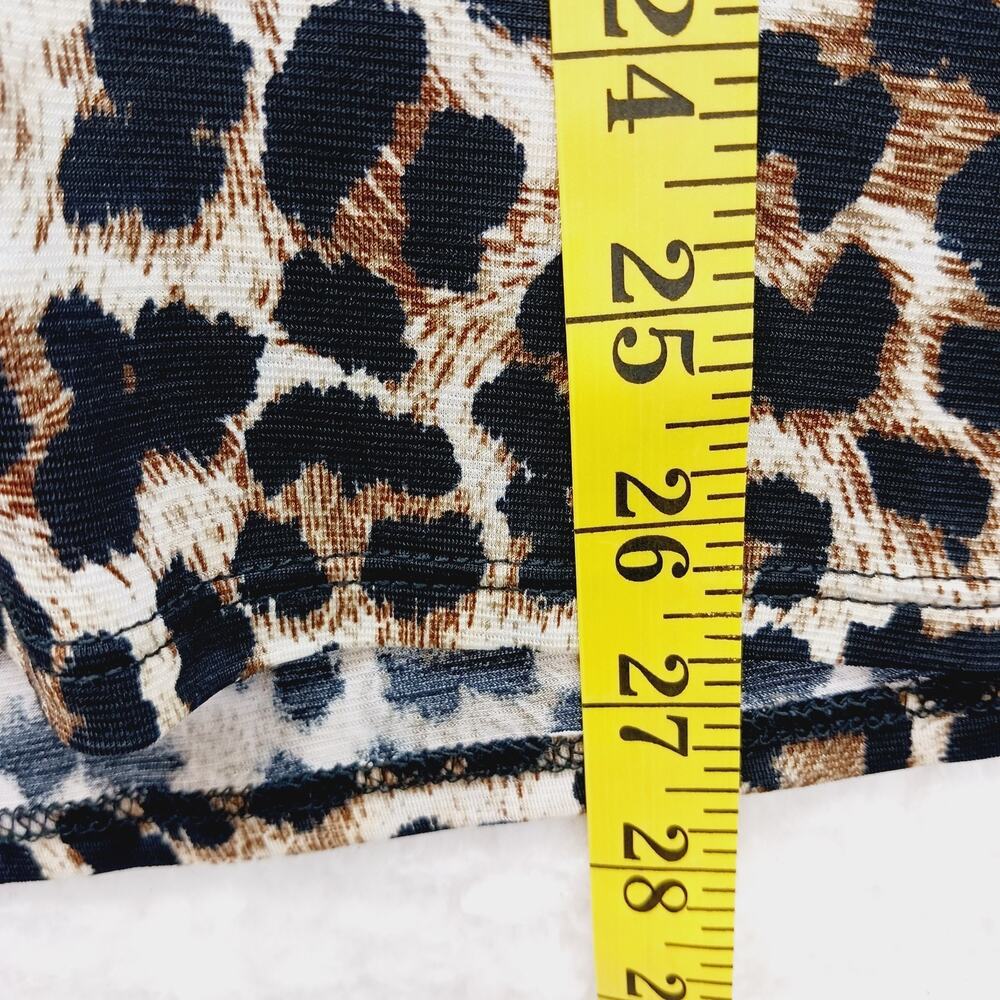 Tank Top Cami Leopard Y2K Vacation Mob Wife Classic Casual Resort Wimsycore Sz L - Picture 4 of 8